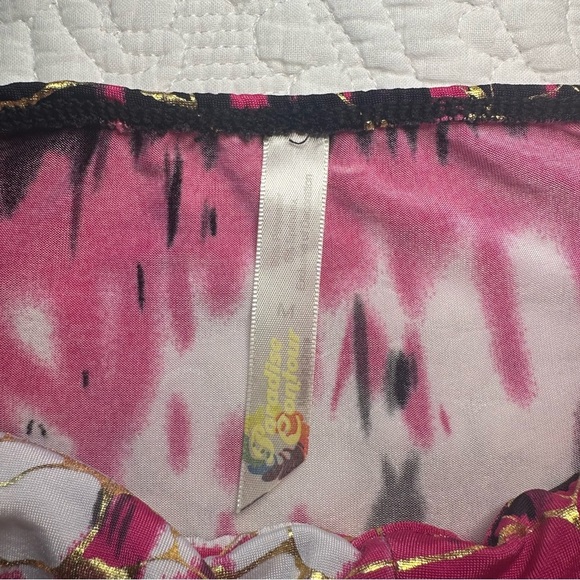 Paradise Contour Y2K Halter Dress. Pink and Gold. Size: Medium. - Picture 5 of 6